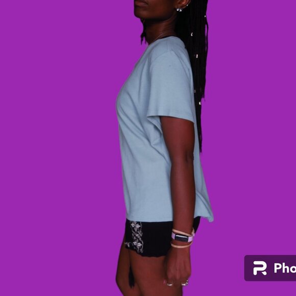 Victoria's Secret plus size short sleeve thermal top in blue size XL. - Picture 4 of 7